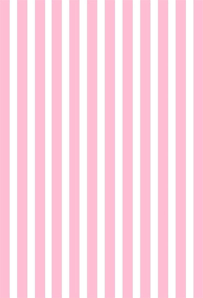 Baby Pink and White Stripes Fabric Backdrops