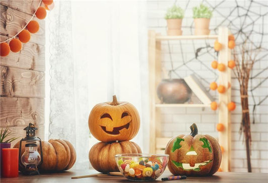 Pumpkin Halloween Photo Backdrop