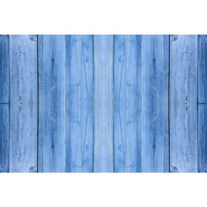 Blue Nature Wooden Floor Texture Backdrop for Photo Booth