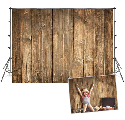 Brown Wooden Anti-Wrinkle Photo Backdrop for Photographers