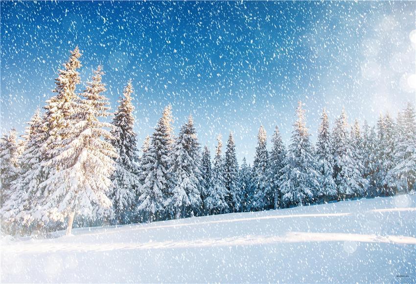 Buy Snow Forest Winter Photography Backdrops Online – Starbackdrop