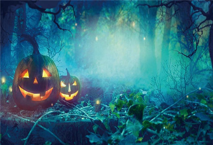 Buy Pumpkin Light Halloween Photography Backdrop Online – Starbackdrop