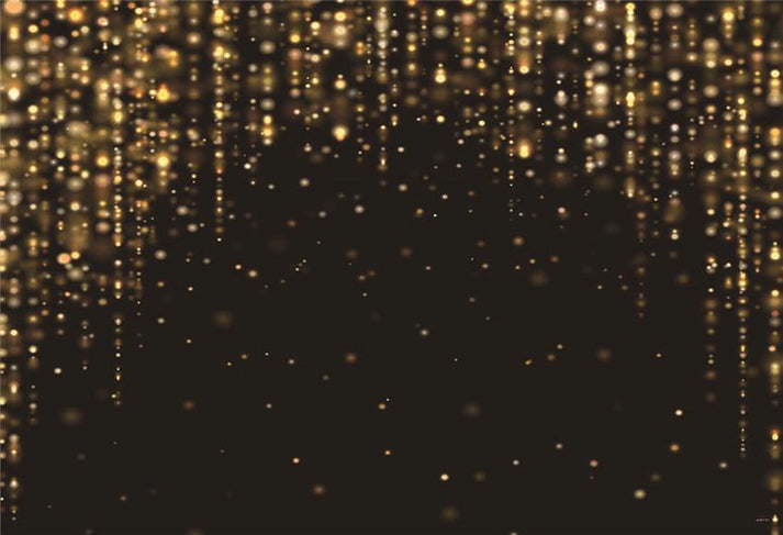 Buy Birthday Backdrop for Party Black Gold Shiny Bokeh Background ...