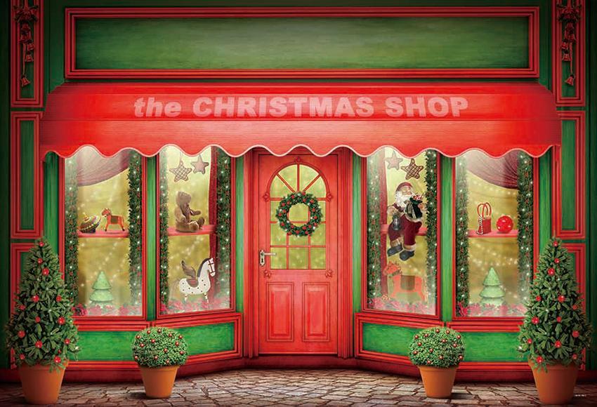 Buy The Christmas Gift Shop Backdrops for Photos Online – Starbackdrop