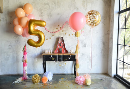 5th Birthday Photo Backdrop Decor for Party