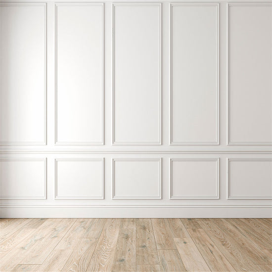 White Wall Wood Floor Backdrops for Wedding – Starbackdrop