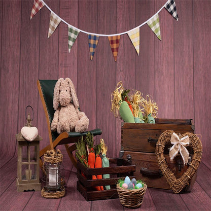 Old Brown Box Easter Photography Backdrop for Session