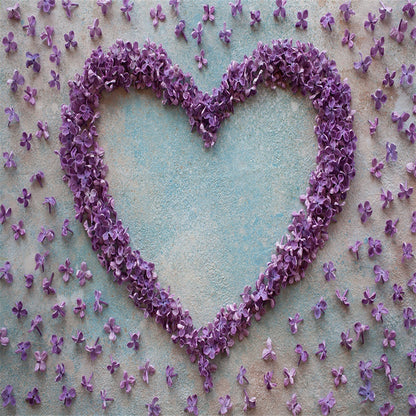 Purple Floral Heart Abstract Happy Mother's Day Backdrops for Picture