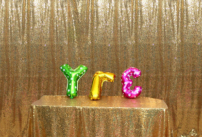 Light Gold Sequins Fabric Photography Backdrop for Party