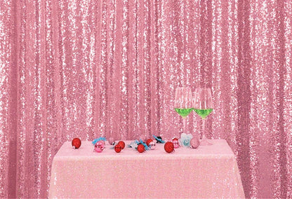 Pink Sequins Fabric Photography Backdrop for Party