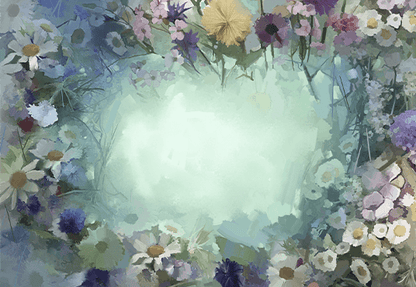 Oil Painting Vintage Flowers Background Daisy Sakura Abstract Photography Backdrop for Photo Studio SBH0024