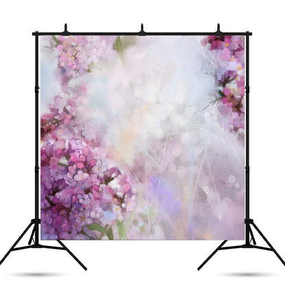 Abstract Watercolor Painting Pink Apricot Flower Soft Colorful Photo Backdrop SBH0027