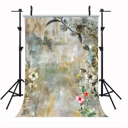 Abstract Art Colorful Flowers Painting Multicolored Photo Backdrop SBH0034