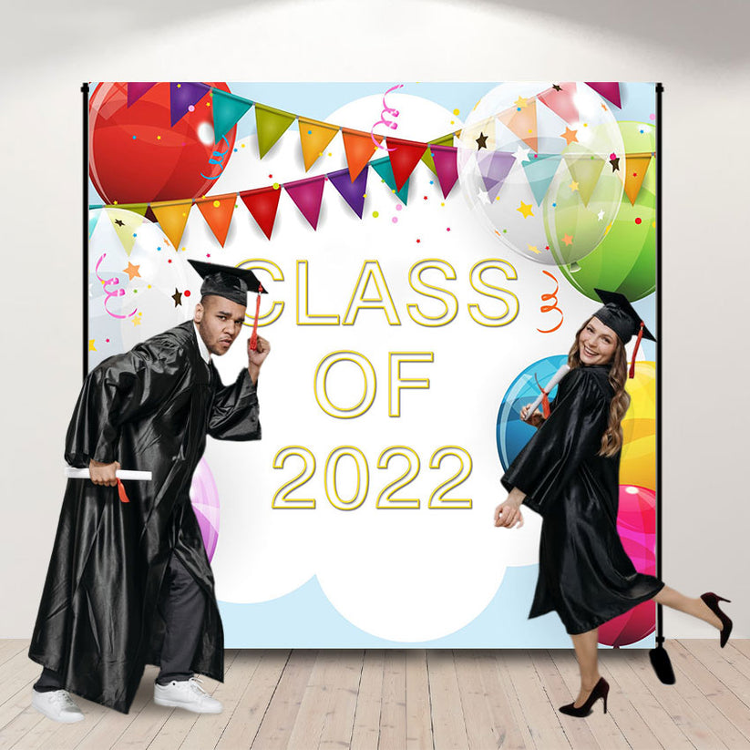 Colorful Balloon Graduation Decorations 2022 Backdrop Background for P ...