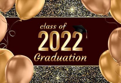 Champagne 2022 Graduation Party Backdrop for Photography Graduation Party Decorations SBH0077