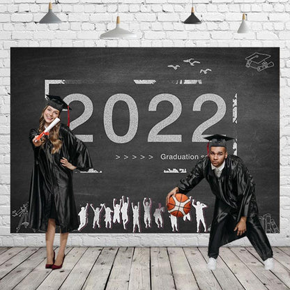 Grey Background Graduation Season 2022 Backdrop for Photography Photo Studio SBH0082