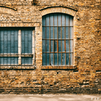 Vintage Brick Wall With Window Photography Backdrop SBH0339