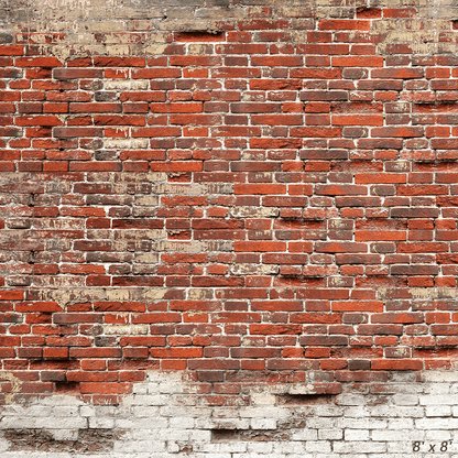 Old Red Brick Wall Backdrop for Photography SBH0349