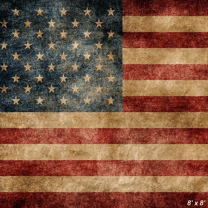 Old Dirty USA Flag Independence Backdrop for Photography SBH0366