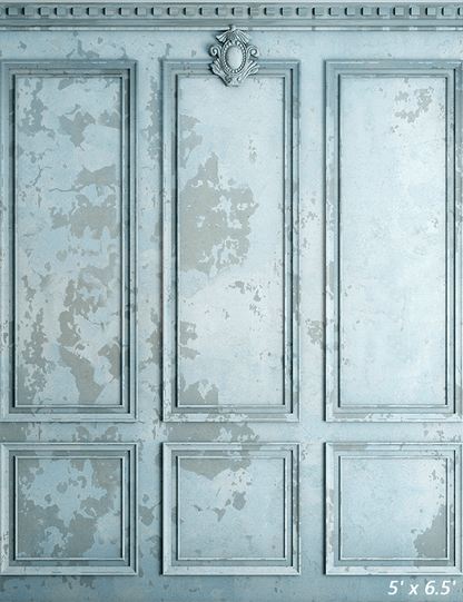 Blue Weathered Wall Backdrop for Photography SBH0378