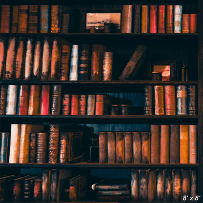 Blurred Wooden Bookshelf Photography Backdrop SBH0390