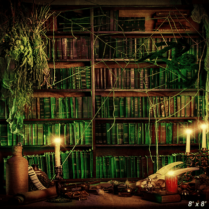 Magic Witch's Lair With Books Photography Backdrop SBH0400