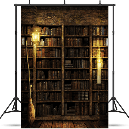 Neat Retro Bookshelf Backdrop for Photography SBH0402