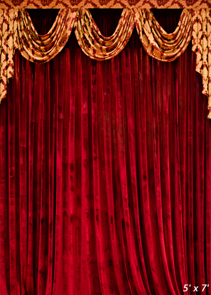 Red Theatre Stage Curtain Photo Backdrop for Studio SBH0416