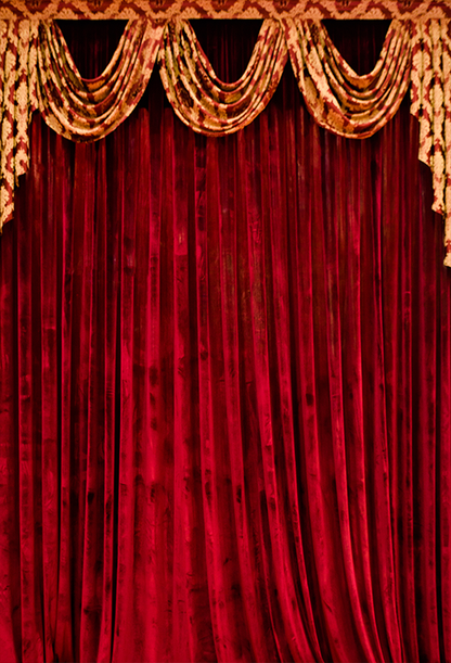 Red Theatre Stage Curtain Photo Backdrop for Studio SBH0416