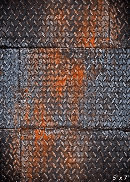 Rusty Diamond Metal Texture Fabric Photography Backdrop SBH0422