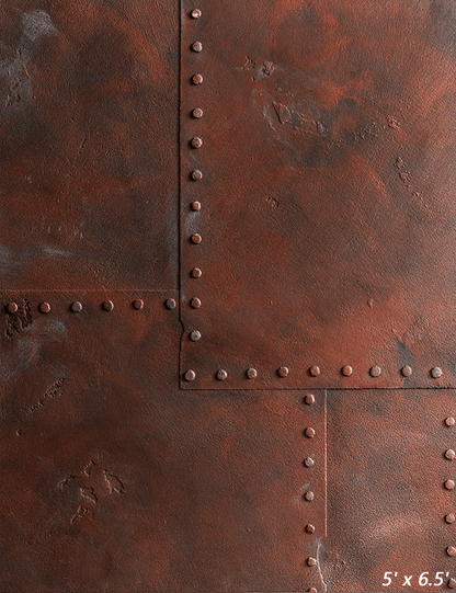 Rivets On Rusty Metal Fabric Backdrop for Grunge Photo SBH0428