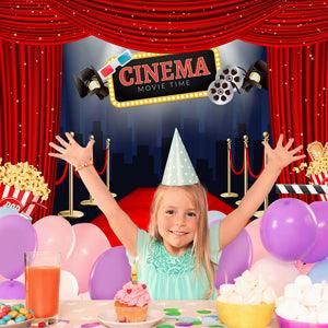 Movie Time Cinema Photography Backdrop for Party