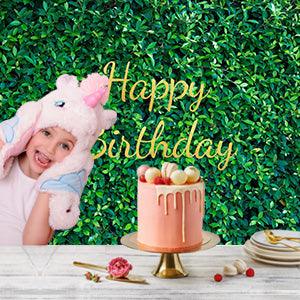 Fresh Green Leaves Photography Backdrop for Birthday Party