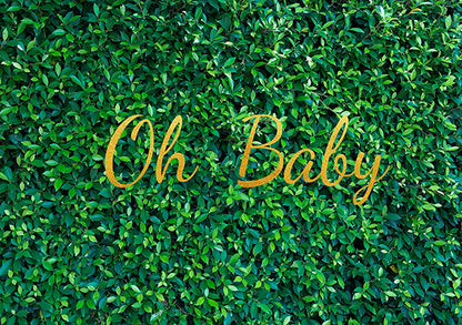 Fresh Green Leaves Photography Backdrop for Baby Shower