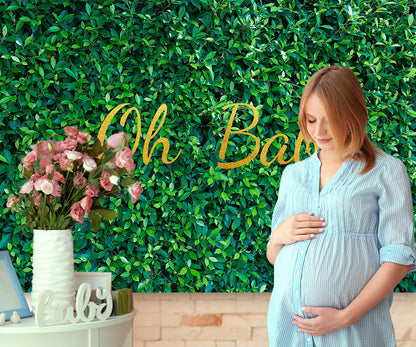 Fresh Green Leaves Photography Backdrop for Baby Shower