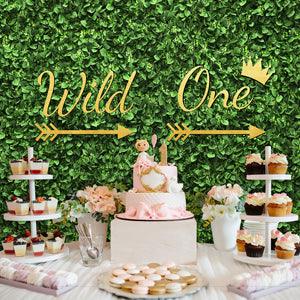 Dark Green Wild One Photography Backdrop for 1st Birthday