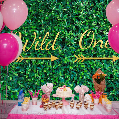 Fresh Green Wild One  Photography Backdrop for 1st Birthday