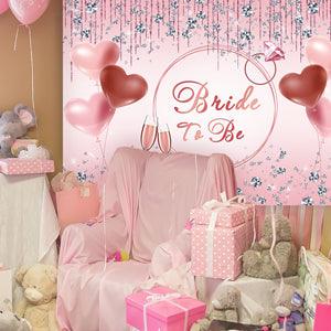 Wedding Bride to Be Romantic Photography Backdrop for Bridal Shower