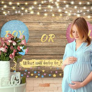 Balloon Decoration Wood Wall Photography Backdrop for Baby Shower