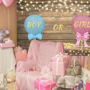 Balloon Decoration Wood Wall Photography Backdrop for Baby Shower