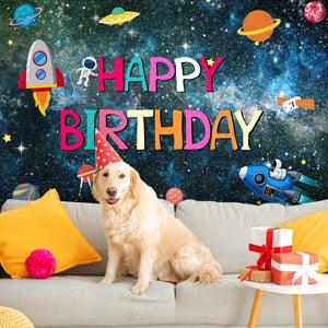 Outer Space Planet Photography Backdrop for Birthday