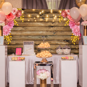 Beautiful Flower Wood Wall Photography Backdrop