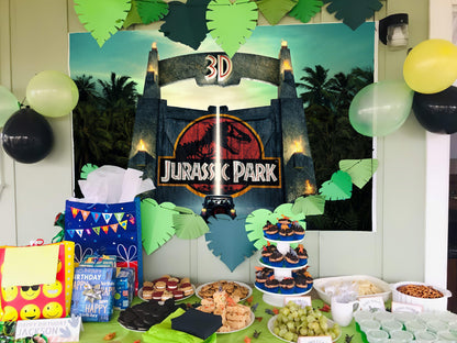 Jurassic World Dinosaur Photo Backdrop Jungle Wild Animals Background for Boys Photography TKH1825