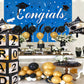 Blue Graduation Party Backdrop Blue Background Curtain Congratulations Graduation Party TKH1843