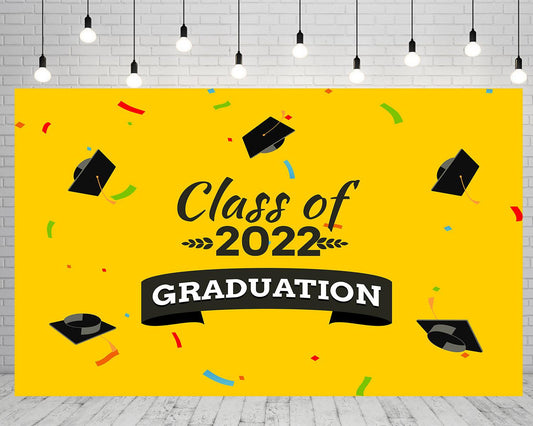 Yellow Graduation Party Backdrop Background Graduation Party Photography TKH1854