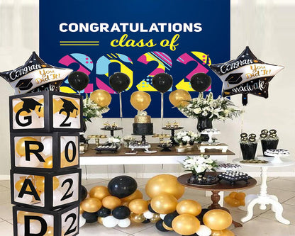 Dark Blue Graduation Class of 2022 Backdrop for Photography Photo Studio TKH1871