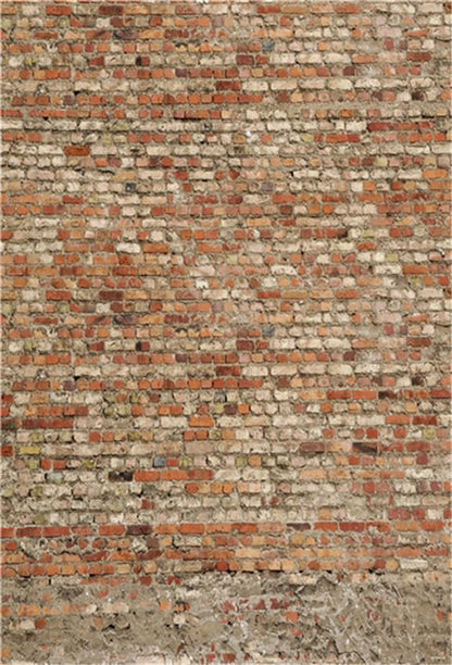 Vintage Brick Photography Fabric Backdrop for Party