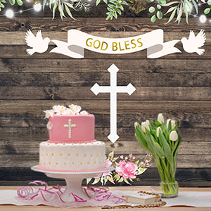 Flower Decoration Church Wood Wall Photo Backdrop for Photography