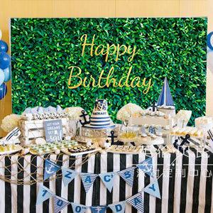 Fresh Green Leaves Photography Backdrop for Birthday Party